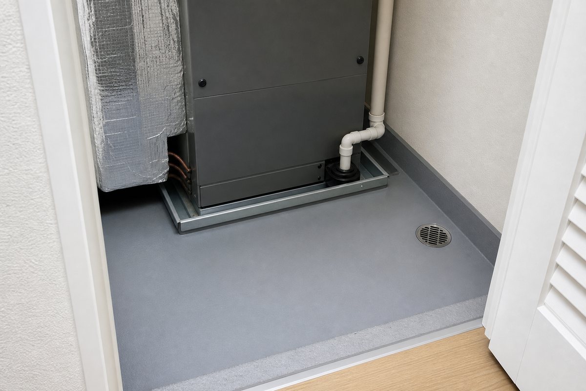 Palm Bay HVAC closet clearance around air handler and return opening