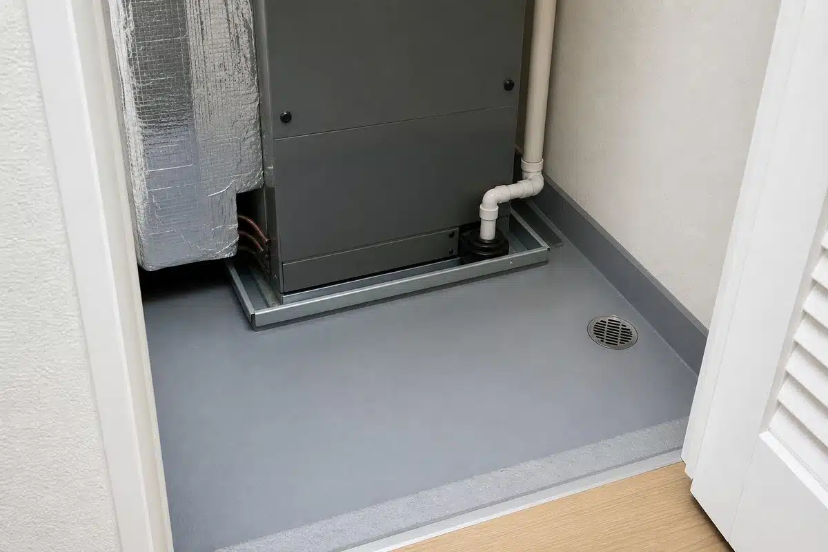 Palm Bay HVAC closet clearance around air handler and return opening