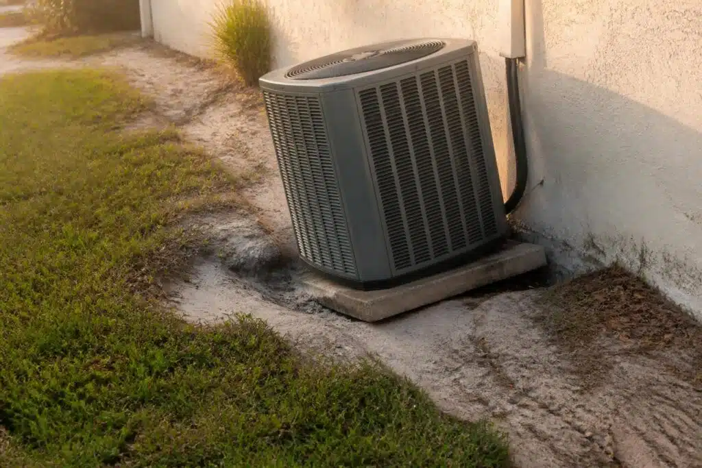 When Your AC Condenser Pad Sinks or Tilts on Sandy Florida Soil