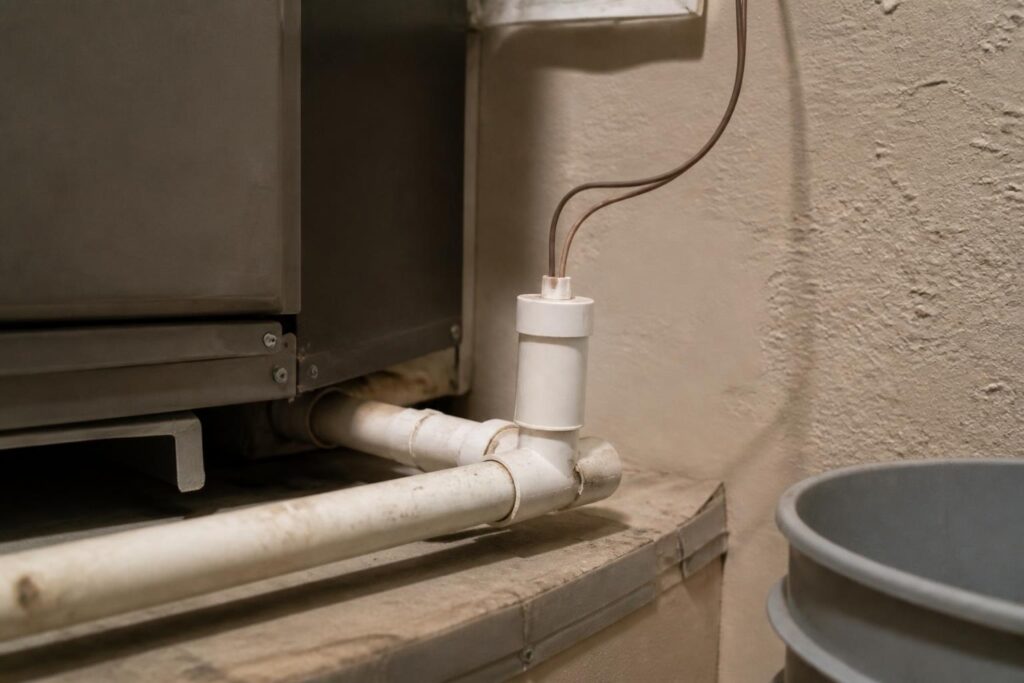 The Float Switch That Shuts Off Your AC Before the Ceiling Gets Wet