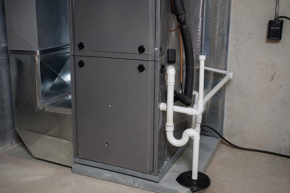 Air handler and PVC condensate drain