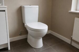 Toilet tank and supply connection