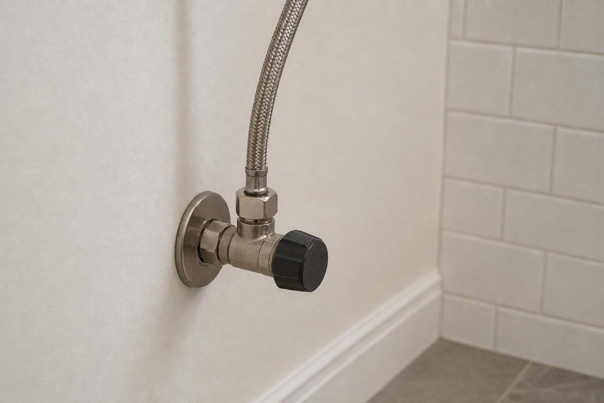 Fixture shutoff valve and braided supply hose