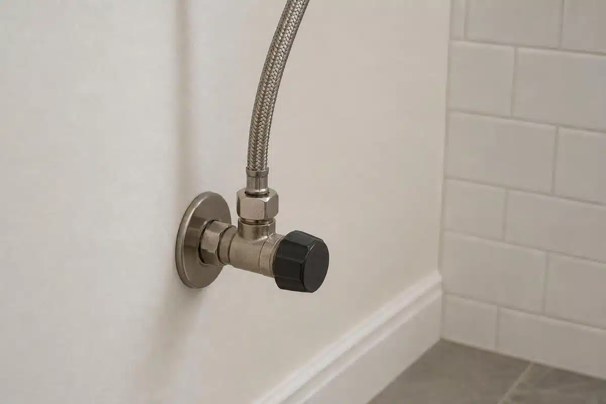 Fixture shutoff valve and braided supply hose