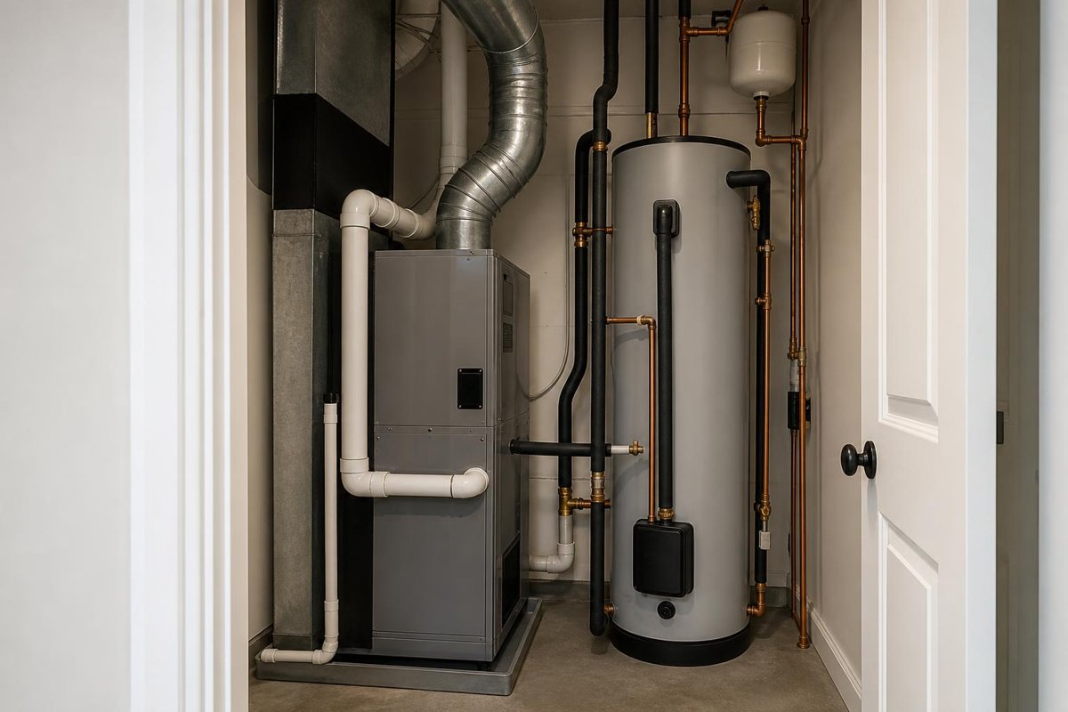 Unobstructed mechanical closet access