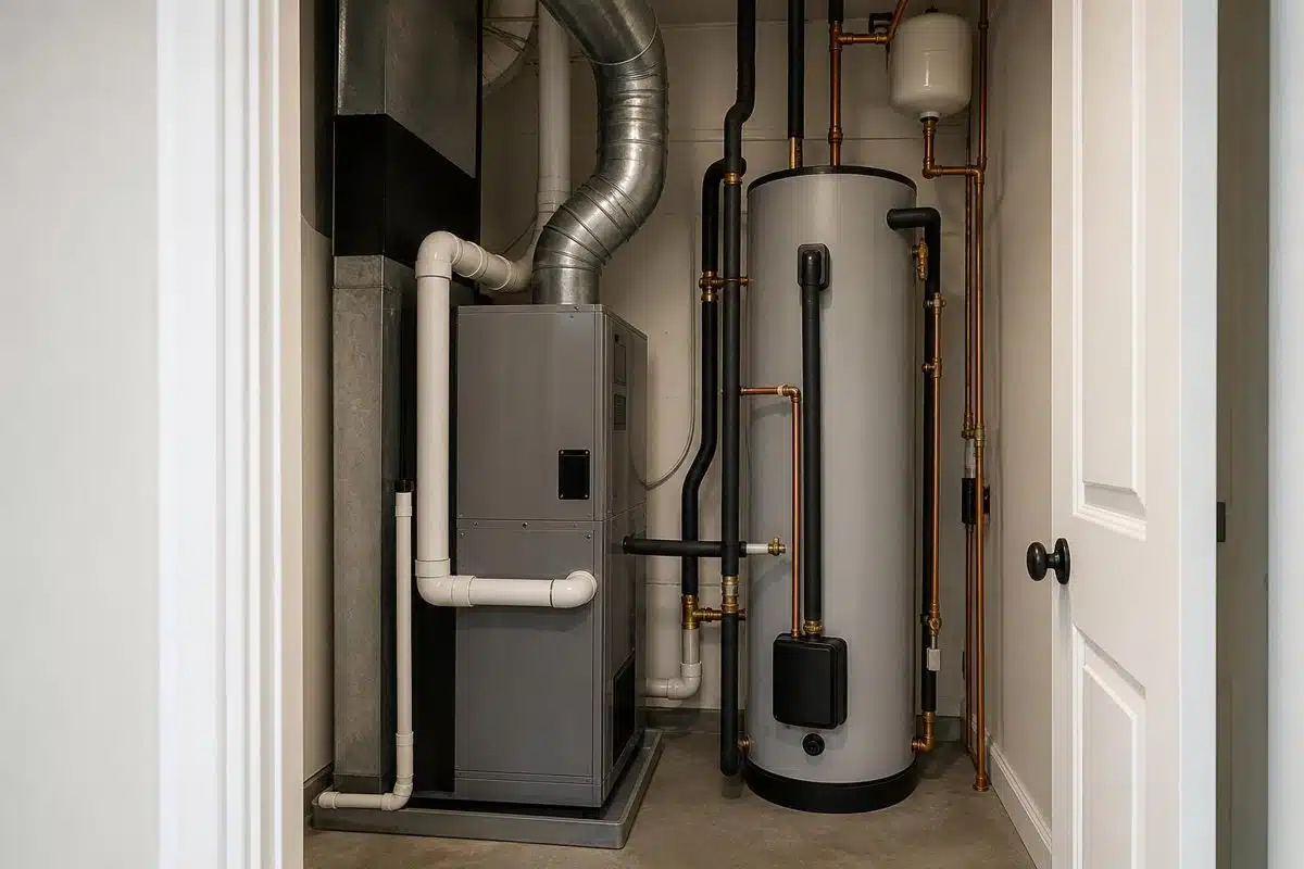 Unobstructed mechanical closet access