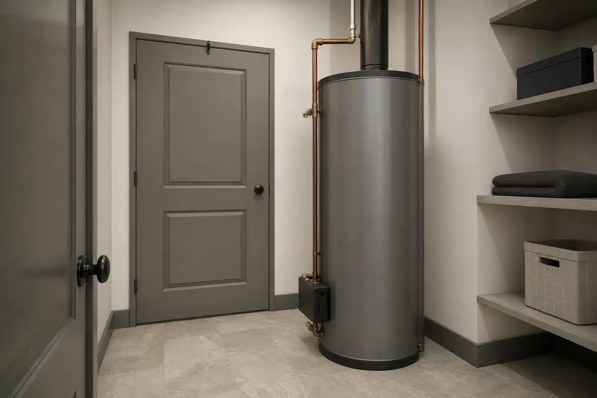 Clear access around a water heater